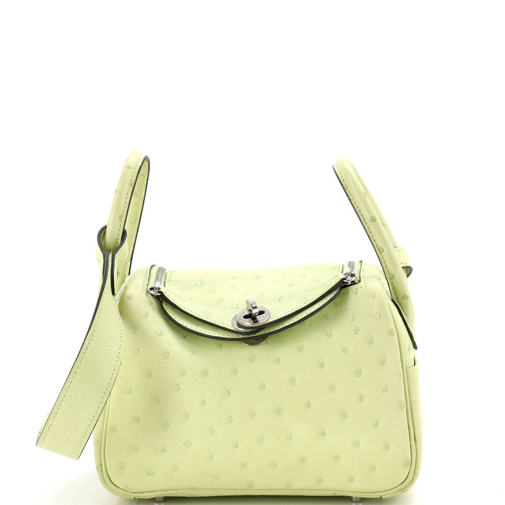 Hermes Mini Lindy Bag Verso Ostrich